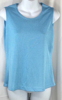 Notations sleeveless knit Tank top S Blue Pullover Coastal Capsule Beach Summer