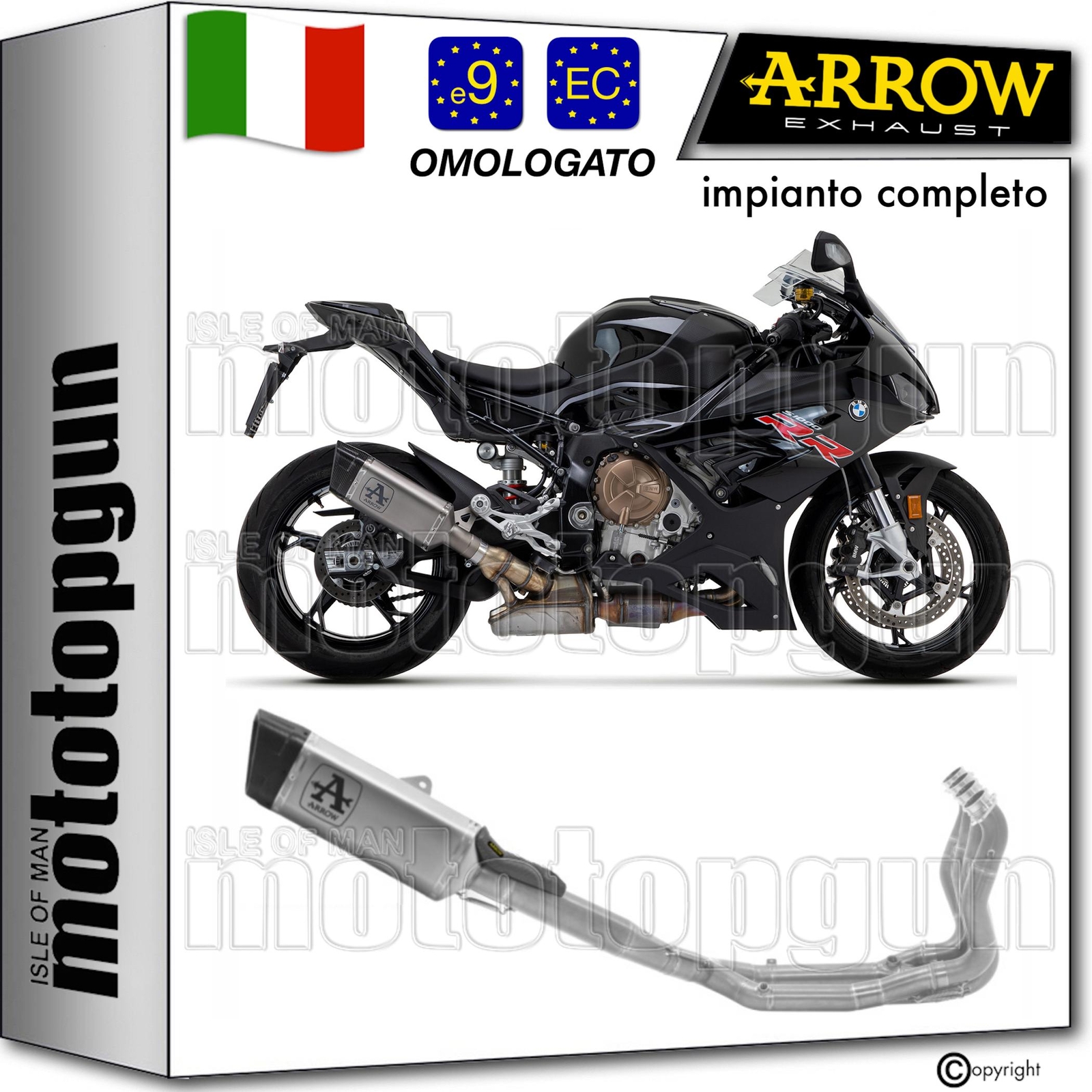 ARROW SCARICO COMPLETO COMP EVO 2 PISTA TITANIO C BMW S1000 S-1000 RR 2022 22