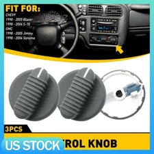 3PCS A/C Heater Temperature Climate Control Knob For 1998-2005 Chevy Blazer/S-10