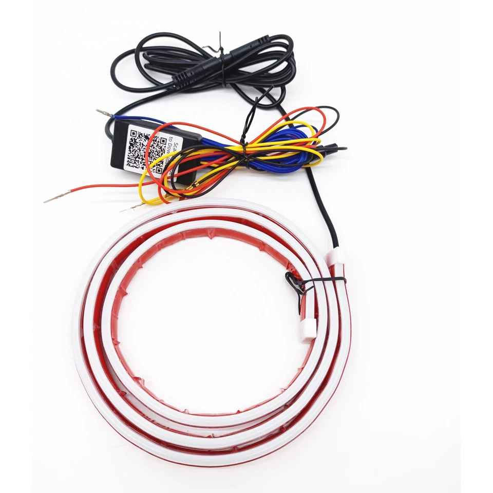 Tira de luz de circulación diurna LED RGB flexible para capó de coche atmósfera lámpara ambiental 12V Foto 2 de 4