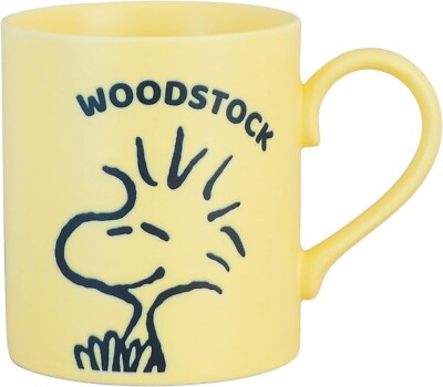 PEANUTS ONE'S Woodstock Water Repellent Mug, Approx. 260ml, Yellow 627162
