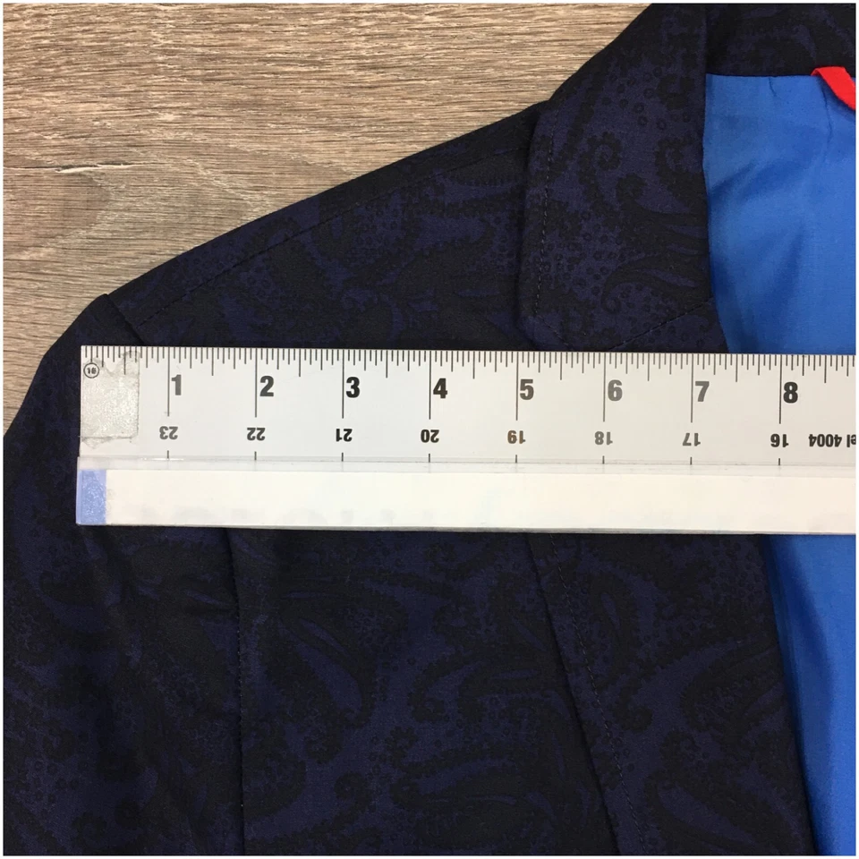 Blazer masculino SONS OF INTRIGUE casaco esportivo jaqueta casual tamanho G (40R) terno de algodão - Imagem 4 de 4