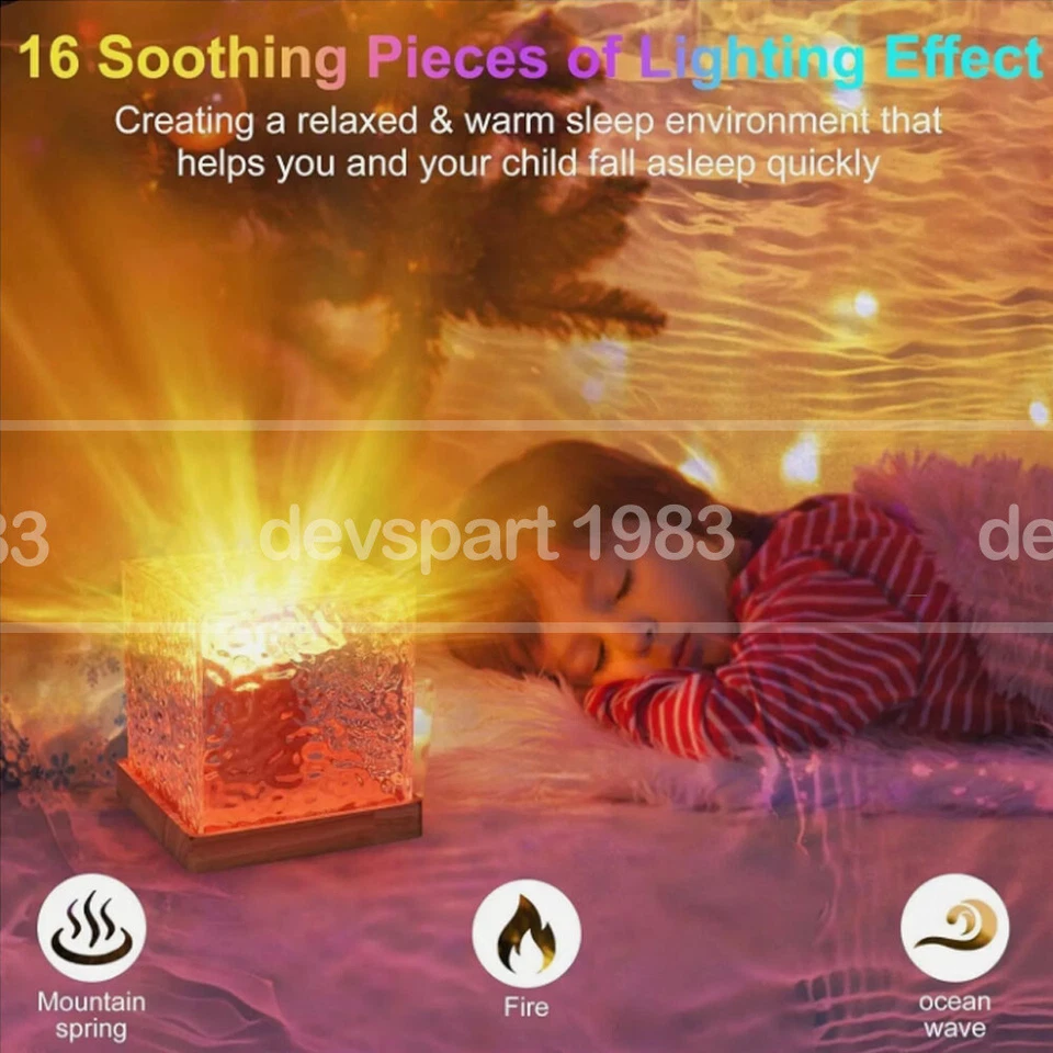 RGB Cube Northern Lights 16 Colour Aurora Projector Lamp Ocean Wave Night Lights - image 4 of 4