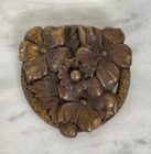 Antique Edwardian 20s Repousse Brass Art Deco Scarf Dress Shoe Clip Jewelry Pin