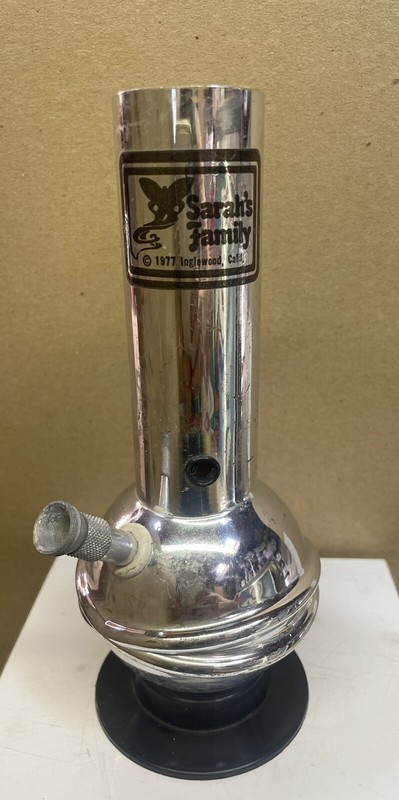 Vintage Unused " Sarahs Family " 1977 Silver Bong Unused Rare Roach Clip Pipe