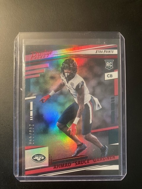 2022 Panini Prestige XTRA Ahmad Sauce Gardner Red Prizm Rookie /449 RC#378