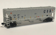 Tolva cubierta Trainworx escala N ~ nueva 2026 ~ CSX PS 4427 ~ ruedas de metal 2442401