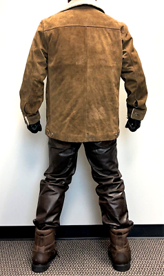 Gap Beige Leather Shearling Jacket Size XL | eBay