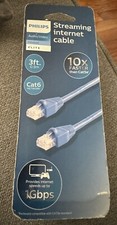 Philips Elite Cat6 Streaming Internet Cable 3ft Ethernet Blue SWN7115A