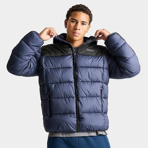Sonneti Blast Mens Puffer Jacket SNM13170 135Navy Black M NWT - product listing photo