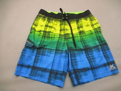 ZERO XPOSUR Size L Mens Pocket Stretch Drawstring Lined Swimming Shorts 459