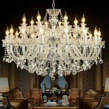 Luxury Crystal Chandelier Pendant Lamp Lobby Ceiling Lighting Fixtures LED Light
