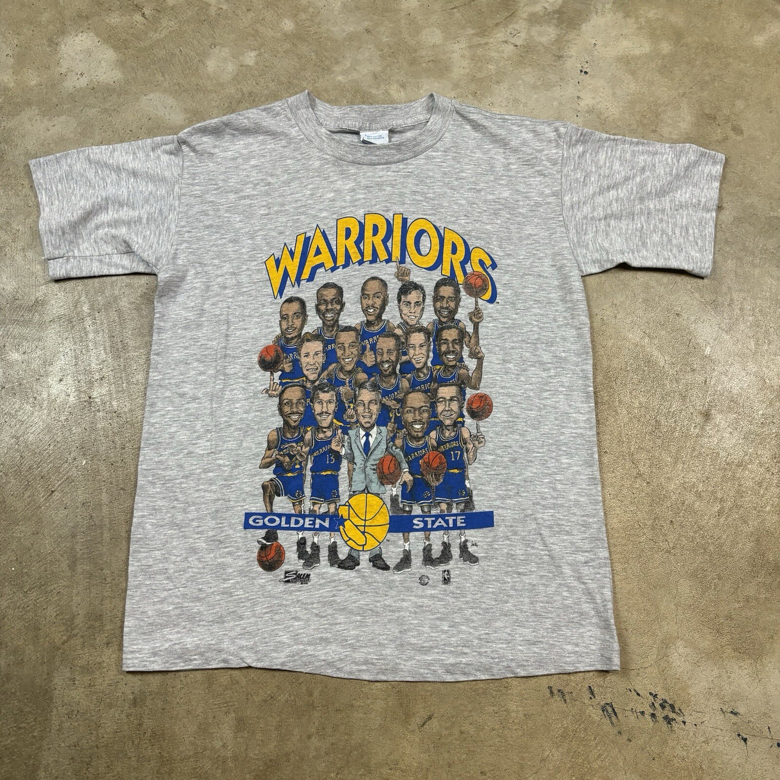 VTG 90s Salem Golden State Warriors 1992 Caricature California Lottery T-Shirt L