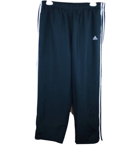 Adidas Mens 3 Stripe Black Track Pants 