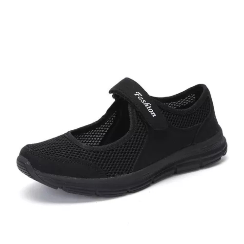 Women's Mary Jane Shoes Sport Lightweight Magic Tape Walking Non-slip Sneakers - Picture 42 of 43