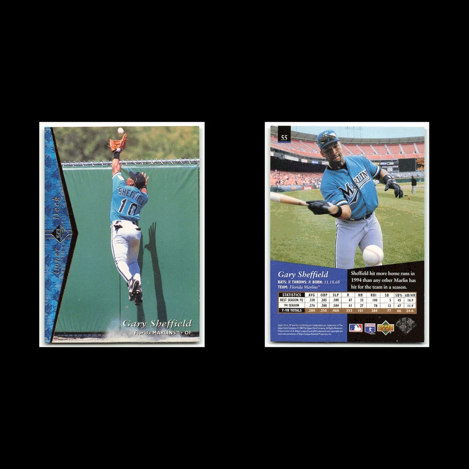 Gary Sheffield #55 1995 Upper Deck SP Florida Marlins Baseball Card MLB NM - Image 3 of 3