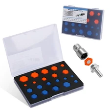 Separated 21 Pcs Magnetic Socket Inserts Set SAE and Metric 8-19mm 5/16"-7/8''