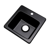 Dekor Sinks 27199q Duxbury Composite Granite Prep Sink With One Hole, 16, Black on sale Dekor Sinks 27199q Duxbury Composite Granite Prep Sink With One Hole, 16, Black on sale