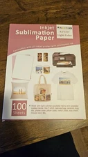 Printers Jack Inkjet Sublimation Paper 8.5"x11" Light Color 100 sheets NIP