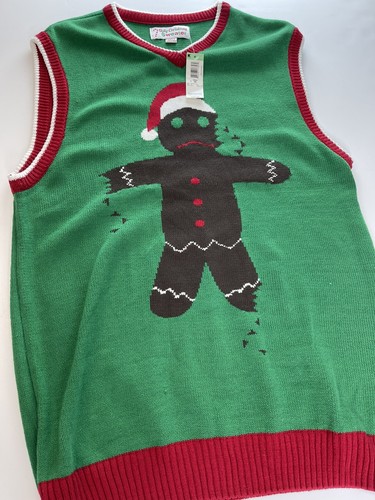 Ugly Christmas Sweater Vest Knit Men V 