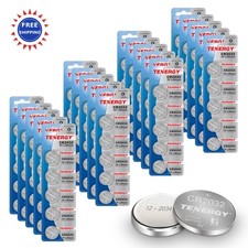 Tenergy 3V CR2032 Batteries 100 Count Compatible with iPhone AirTags Key FOBs