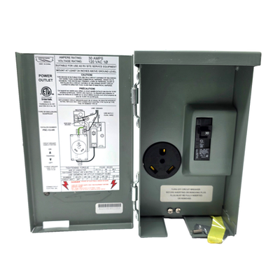 #ad Connecticut Electric 30 Amp RV Power Outlet with 30 Amp Single Pole Breaker $55.00