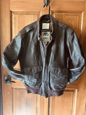 Avirex Vintage DSCP A-2 Flyer’s Bomber Jacket 42R Brown USA Made. Leather