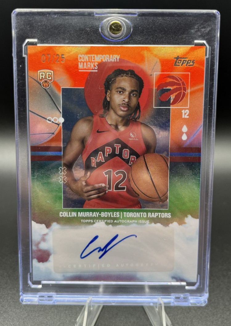 2025 Topps Basketball Collin Murray-Boyles Contemporary Marks Orange Auto /25 RC