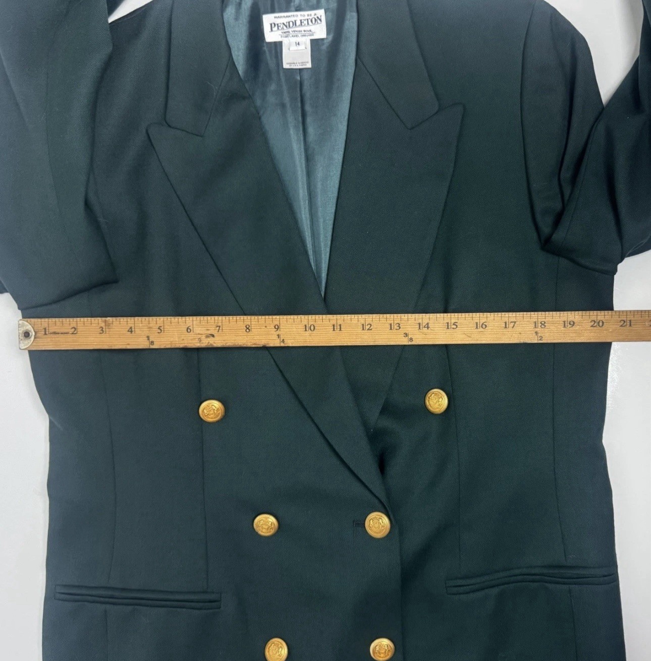 VTG Pendleton Skirt Suit Womens Blazer 14R Skirt … - image 19