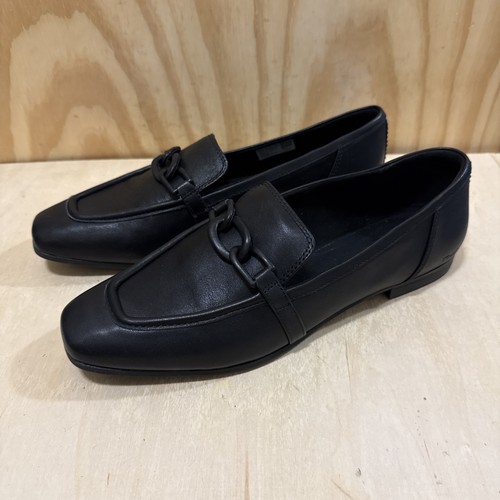 TOMS Lynette Leather Women's Black Loafers Size 12