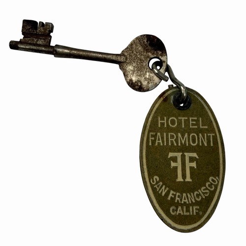 Vintage Antique Rare FAIRMONT Hotel San Francisco Skeleton KEY #503 Key Fob Tag