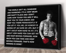 Rocky Balboa Motivational Quote Boxing Movie Wall Art Poster