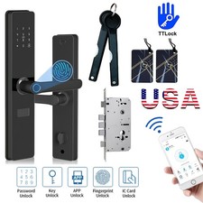 Fingerprint Door Lock Biometric Smart Door knob Passcode Keypad Door Handle Lock