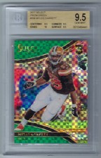 2017 PANINI SELECT PRIZM GREEN #206 MYLES GARRETT ROOKIE BGS 9.5 RC FIELD LEVEL