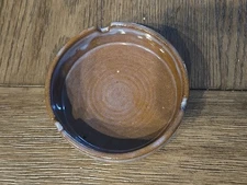 Vintage 1950's Ceramic Ashtray Brown Blue