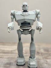 The Iron Giant Gray Robot Toy Figure with Movable Arms and Chest Panel Works
