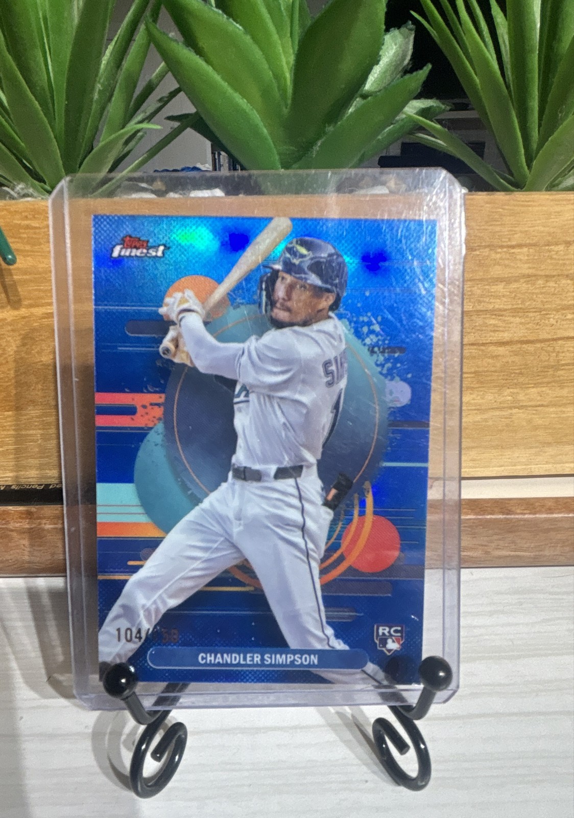 2025 Topps Finest - Uncommon Chandler Simpson #177 Blue Refractor /150 (RC)