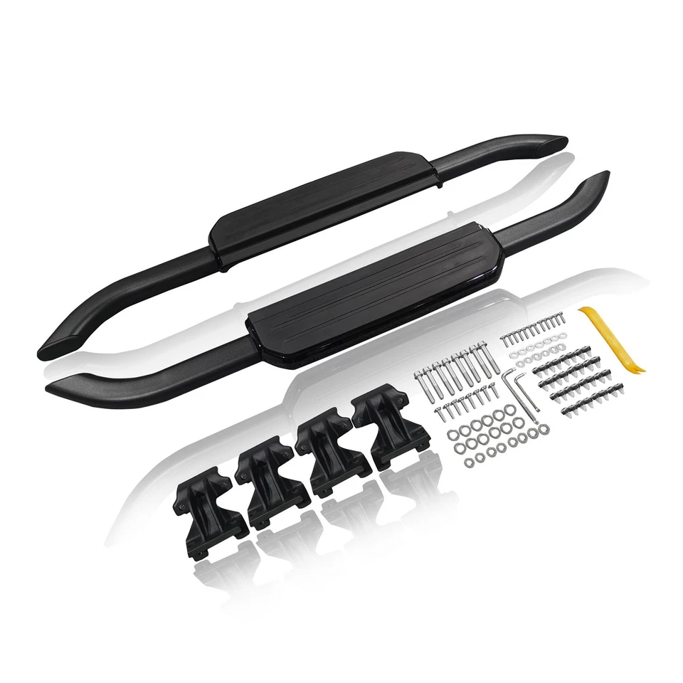 Noir Marche-Pieds Avec Aluminum Fixation Pour land rover Defender 90 2020 + 4x4 - Photo 1/1