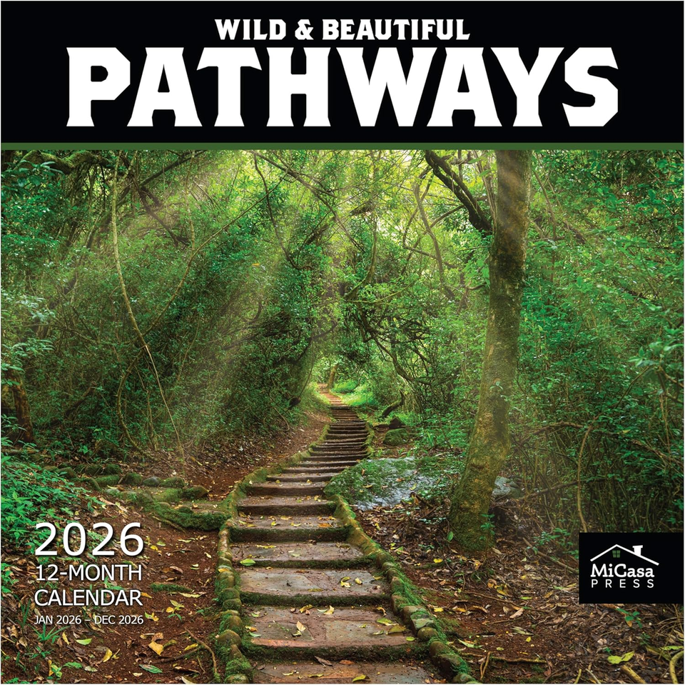MICASA Wild & Beautiful Pathways 2026 Wall Calendar, 12-Month, 12x24 ...