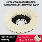 6Pcs Wool Polishing Wheel Buffing Pads Flap Disc For Metal Wood Angle Grinder