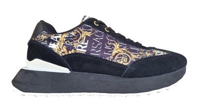 Versace Herren Leder Sneaker 73YA3SF6 schwarz-gold Stargaze Sohle Größe 41