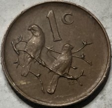Free Coin Included, 1976 Sth African 1c ,End Of Jacobus Fouches Presidency, AU