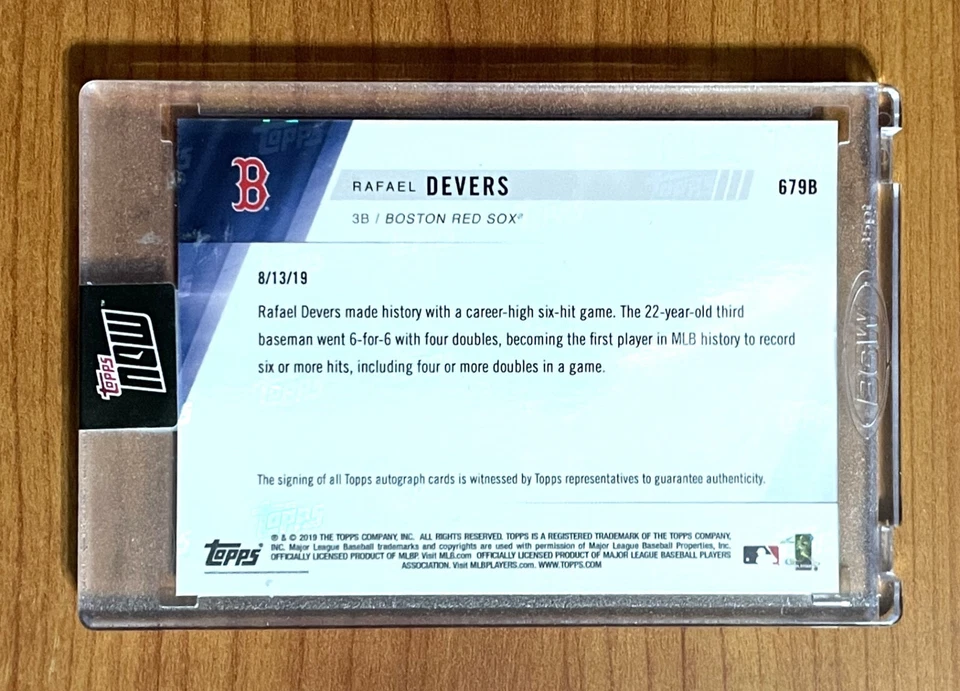 2019 Topps Now, Rafael Devers Autographed Card, #679B, 14/25 - Image 2 of 2