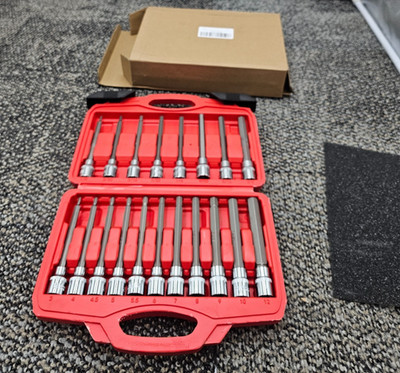 SUNHZ MCKP SML22 19-Piece Extra Long Allen Hex Bit Socket Assembly