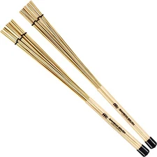 Meinl Stick & Brush Bamboo Drum Brushes Pair  Multi-Rod Bundle Specialty