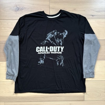 Call of Duty Advanced Warfare Shirt Men s 2XL Black Waffle Long Sleeve 2014