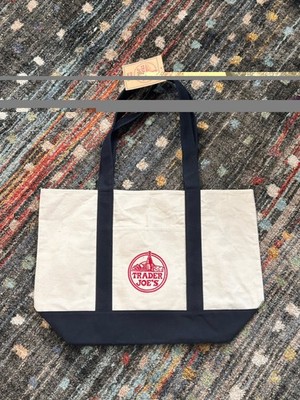 Limited Edition Trader Joe s Navy Blue Tote Bag. Brand New/Never Used With Tags