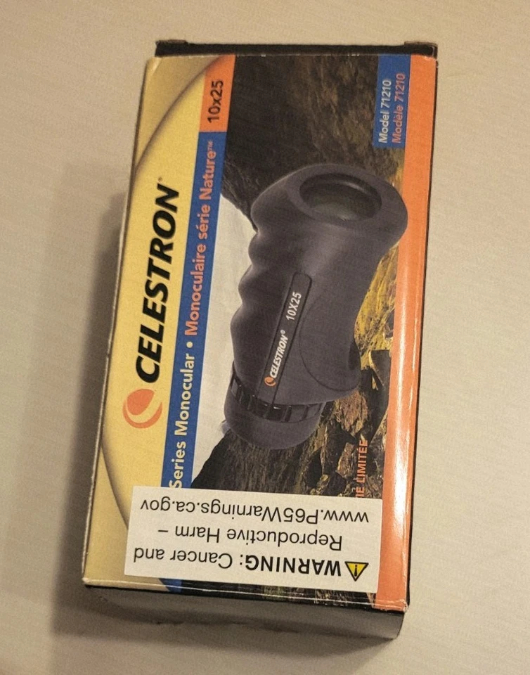 Celestron Model 71210 10x25 Monocular With  Carrying Case, In Box, Hardly Used - Image 2 of 4