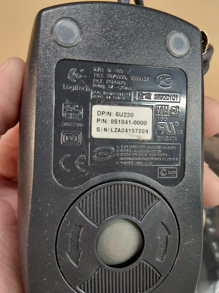 DELL PS/2 US 104-Key PC Windows Desktop Keyboard w/ 2 Button Ball Mouse Vintage - Image 2 of 4