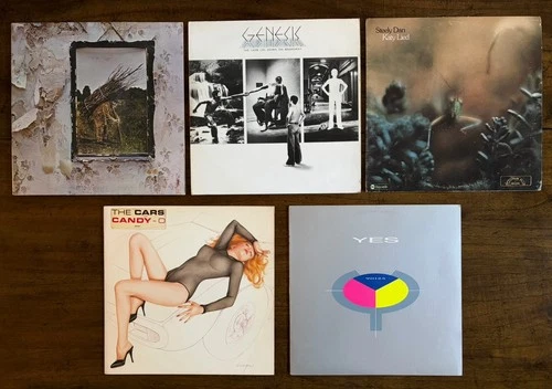 Classic vinyl lp lot Led Zeppelin IV Genesis Cars Yes Steely Dan Porky vintage